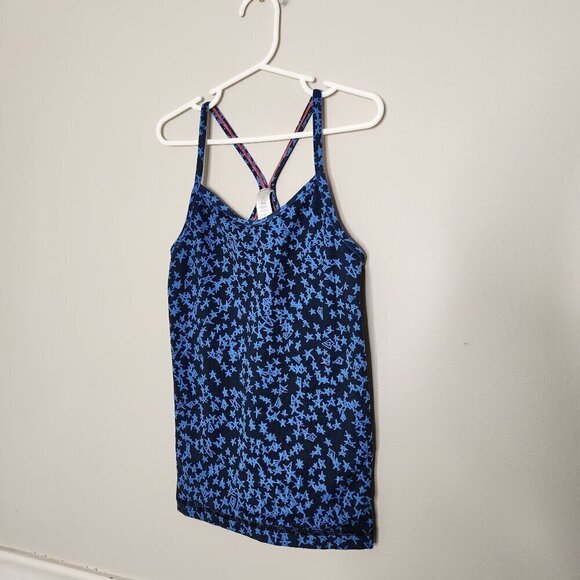 IVIVVA Blue Star Print Racerback Athletic Tank Top - Picture 1 of 5